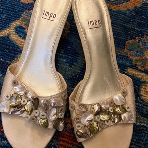 Impo kitten heel fabric classy shoes